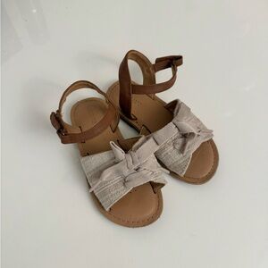 Brown Kids Sandals with Bow